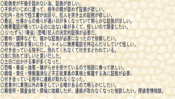 調査項目